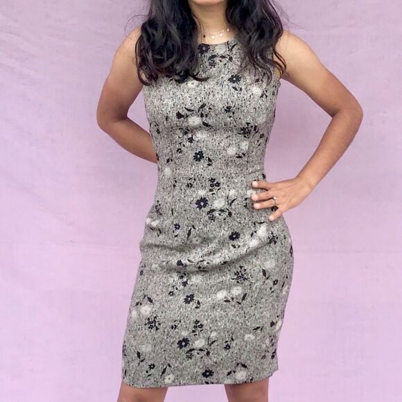 Liz Claiborne Tapestry Floral Dress. Career, Professional,  Beigecore - Picture 14 of 14